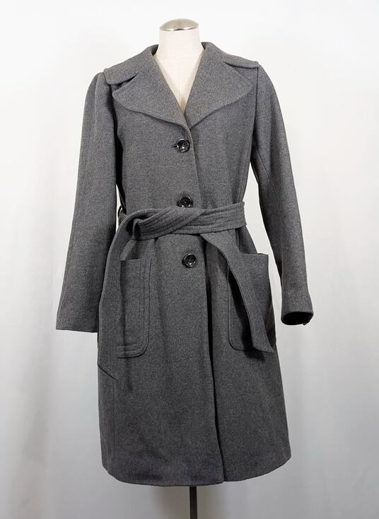 Banana Republic Jackets & Blazers - Vintage Y2K Coat Banana Republic Gray Wool Blend Belted Women's Size M Old Money